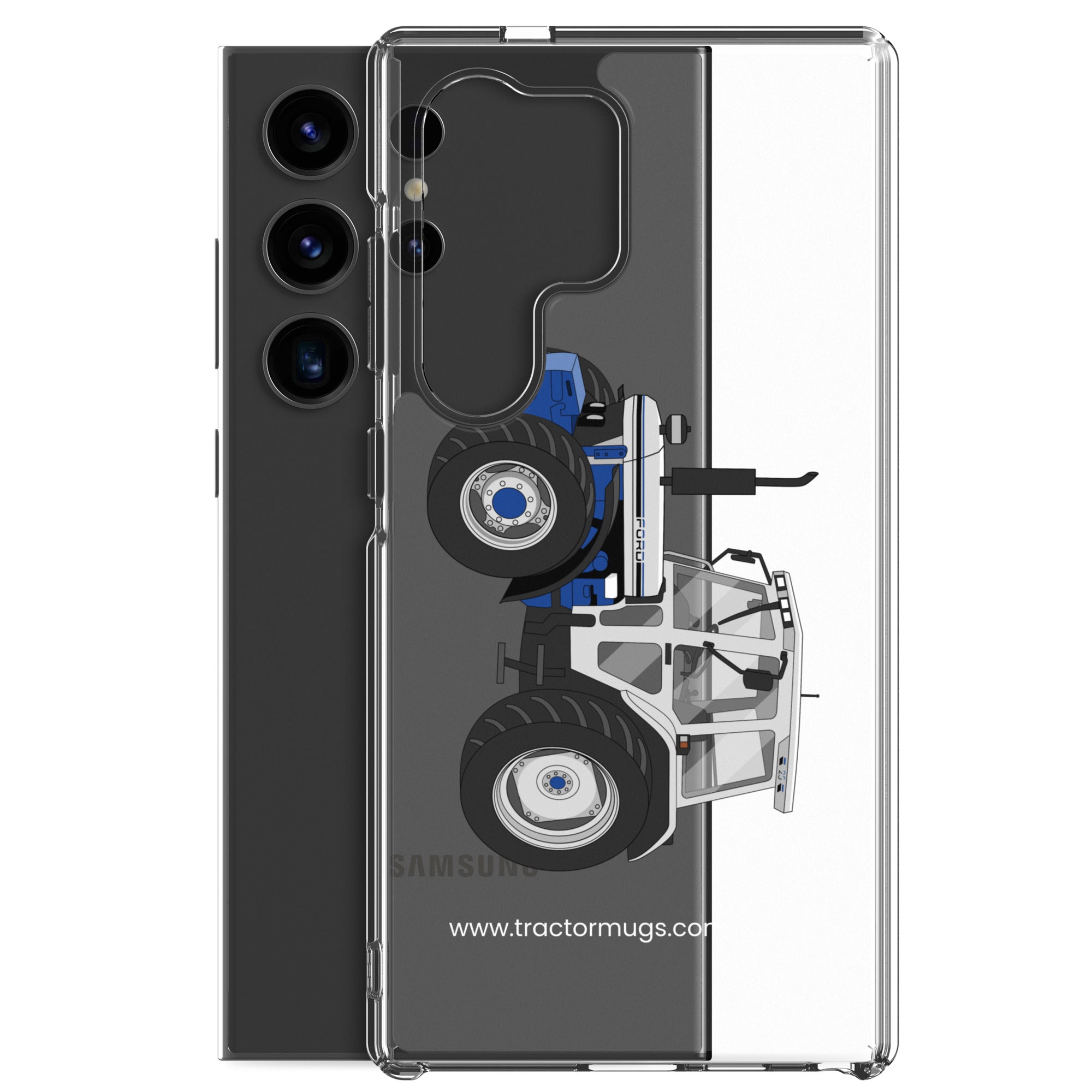 The Tractor Mugs Store Jubilee Edition Silver Tractor | Clear Case for Samsung® Quality Farmers Merch