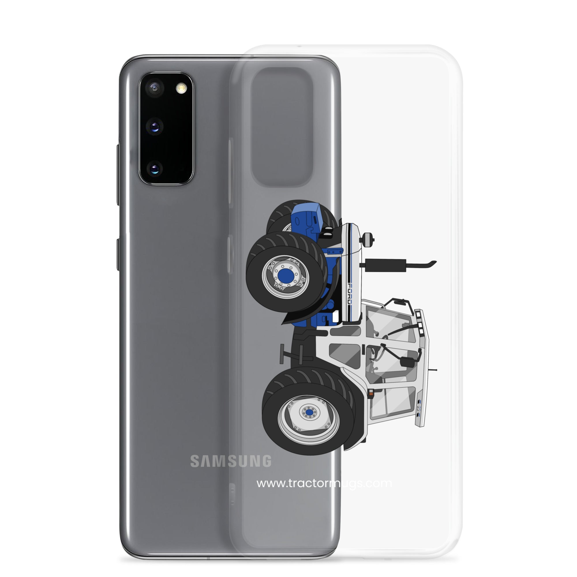 The Tractor Mugs Store Jubilee Edition Silver Tractor | Clear Case for Samsung® Quality Farmers Merch