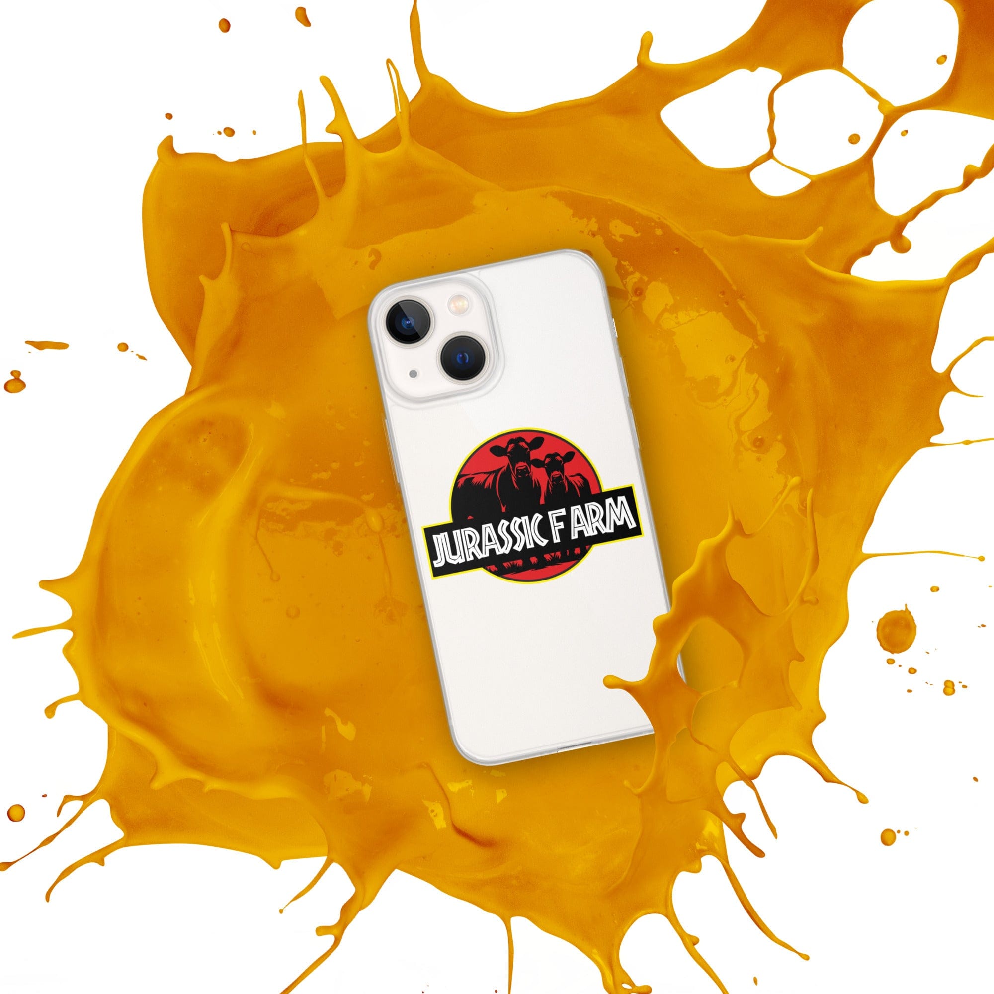 The Tractor Mugs Store JURASSIC FARM | Clear Case for iPhone® Quality Farmers Merch