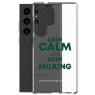 The Tractor Mugs Store KEEP CALM and KEEP MILKING | Clear Case for Samsung® Quality Farmers Merch