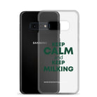 The Tractor Mugs Store KEEP CALM and KEEP MILKING | Clear Case for Samsung® Quality Farmers Merch