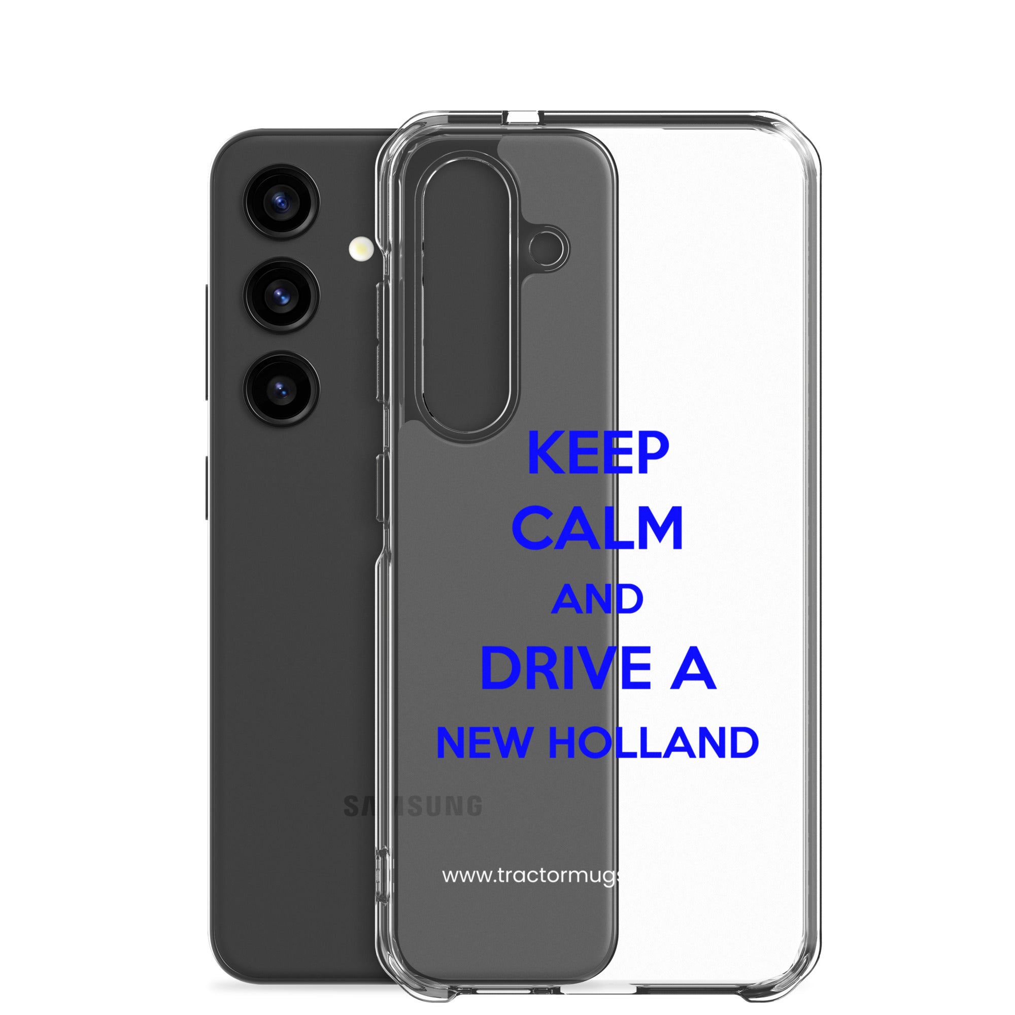 The Tractor Mugs Store Keep Calm New Holland | Clear Case for Samsung® Quality Farmers Merch