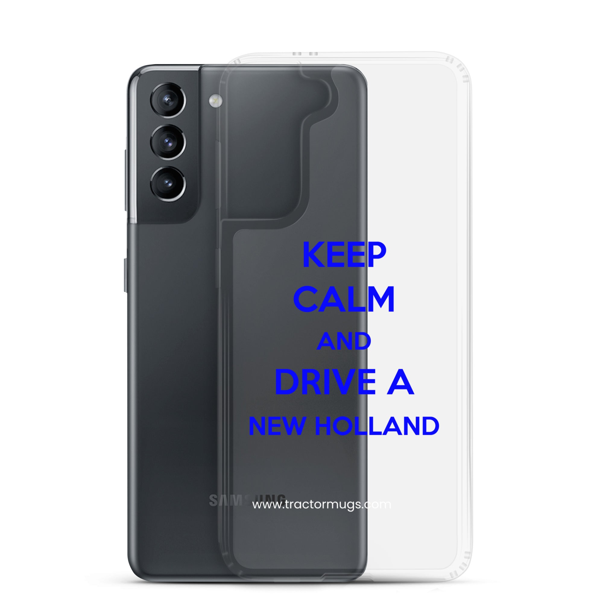 The Tractor Mugs Store Keep Calm New Holland | Clear Case for Samsung® Quality Farmers Merch