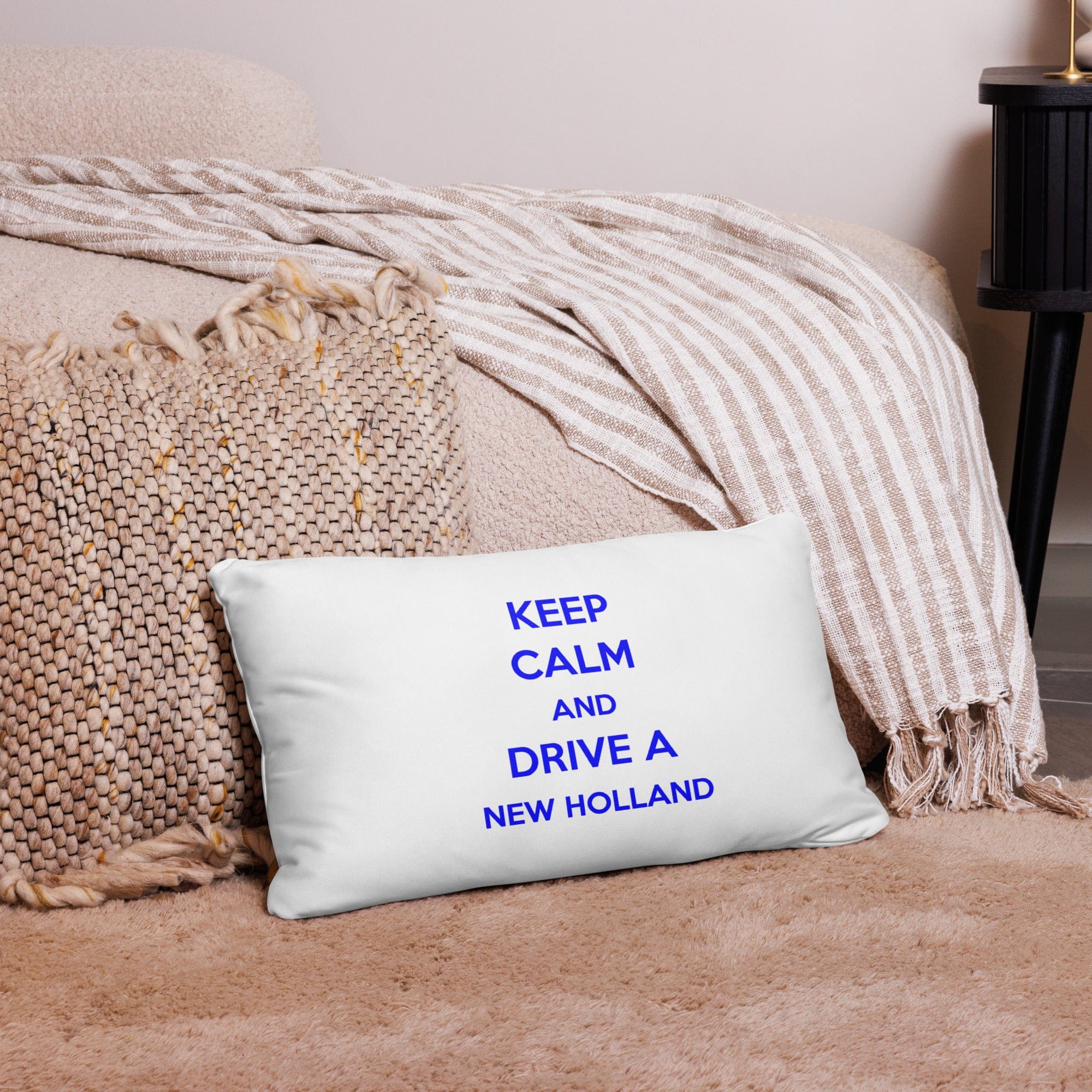 The Tractor Mugs Store Keep Calm New Holland | Pillow Case Quality Farmers Merch