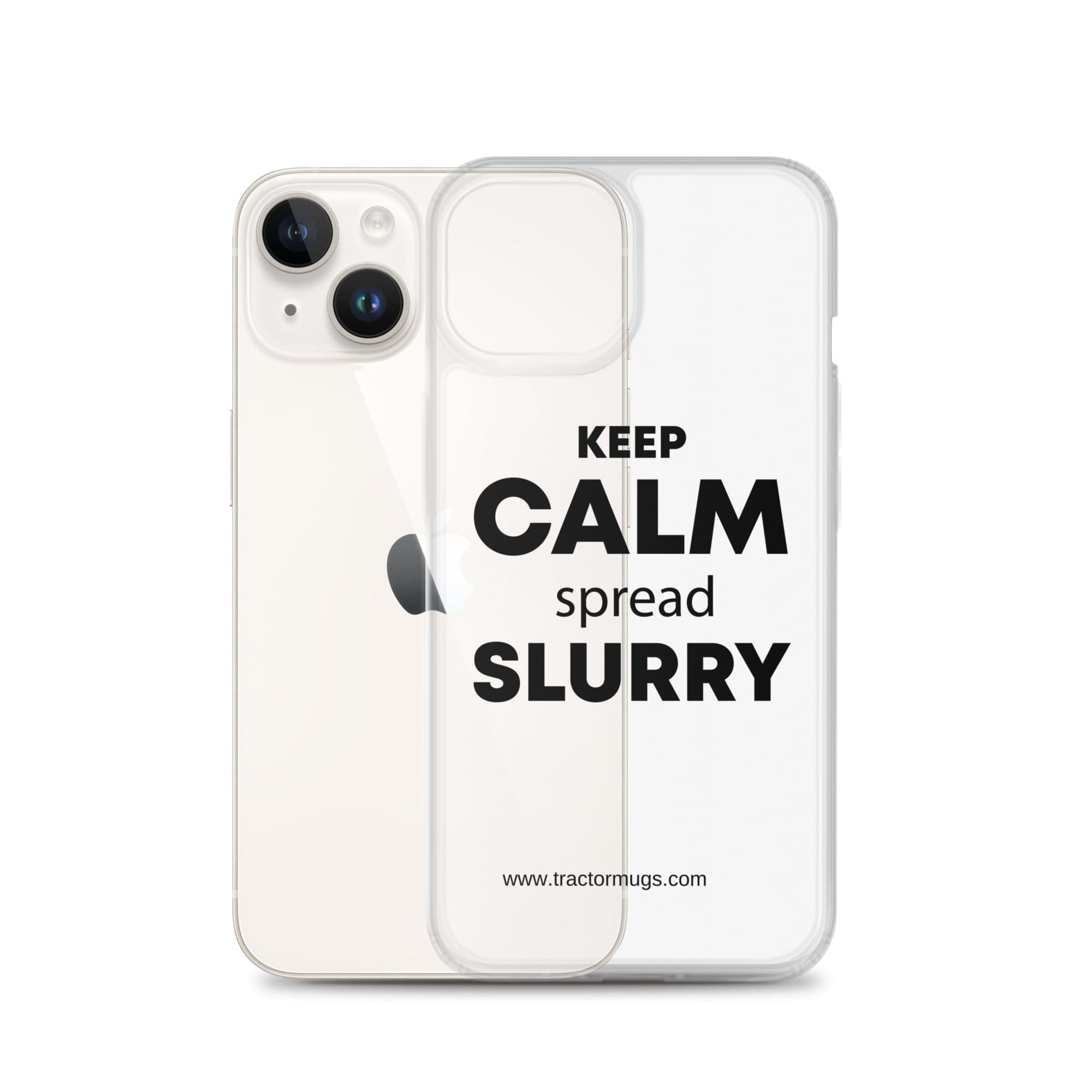 The Tractor Mugs Store KEEP CALM spread SLURRY | Clear Case for iPhone® Quality Farmers Merch