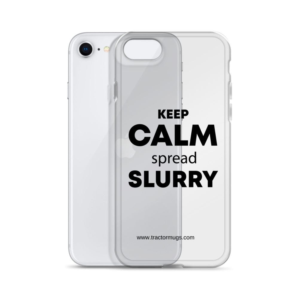 The Tractor Mugs Store KEEP CALM spread SLURRY | Clear Case for iPhone® Quality Farmers Merch
