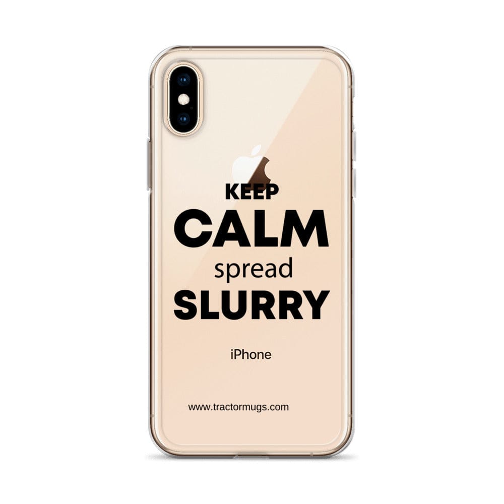 The Tractor Mugs Store KEEP CALM spread SLURRY | Clear Case for iPhone® Quality Farmers Merch