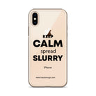 The Tractor Mugs Store KEEP CALM spread SLURRY | Clear Case for iPhone® Quality Farmers Merch