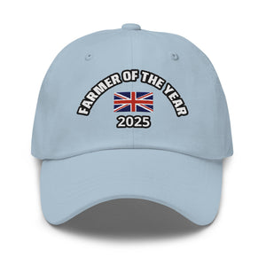 The Tractor Mugs Store Light Blue British Farmer of the Year 2025 | Dad Hat Quality Farmers Merch