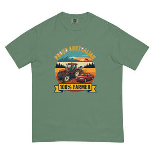The Tractor Mugs Store Light Green FIATAGRI F140 PROUD AUSTRALIAN 100% FARMER Outdoor | Unisex Premium T-shirt Quality Farmers Merch