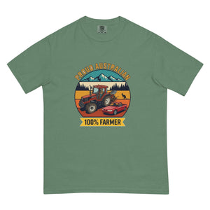 The Tractor Mugs Store Light Green FIATAGRI F140 PROUD AUSTRALIAN 100% FARMER Outdoor | Unisex Premium T-shirt Quality Farmers Merch