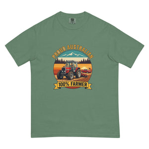 The Tractor Mugs Store Light Green Massey Ferguson 3075 PROUD AUSTRALIAN 100% FARMER Outdoor | Unisex Premium T-shirt Quality Farmers Merch