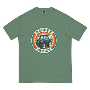 The Tractor Mugs Store Light Green New Holland T7.210 DADDY'S OFFICE Retro | Unisex Premium T-shirt Quality Farmers Merch
