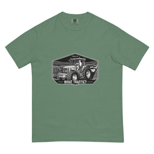 The Tractor Mugs Store Light Green / S John Deere 7810 TRAFFIC WHAT TRAFFIC? Moose | Unisex Premium T-shirt Quality Farmers Merch