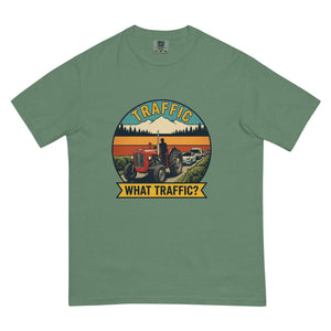 The Tractor Mugs Store Light Green / S Massey Ferguson 35X TRAFFIC WHAT TRAFFIC? Outdoor | Unisex Premium T-shirt Quality Farmers Merch
