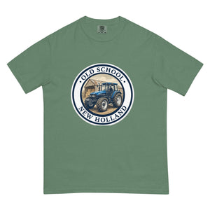The Tractor Mugs Store Light Green / S New Holland TM 135 OLD SCHOOL NEW HOLLAND Engraving | Unisex Premium T-shirt Quality Farmers Merch