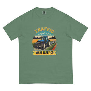 The Tractor Mugs Store Light Green / S New Holland TM 155 TRAFFIC WHAT TRAFFIC? Outdoor | Unisex Premium T-shirt Quality Farmers Merch