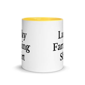 The Tractor Mugs Store LUCKY FARMING SHIRT | Mug with Color Inside Quality Farmers Merch