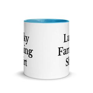 The Tractor Mugs Store LUCKY FARMING SHIRT | Mug with Color Inside Quality Farmers Merch
