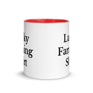 The Tractor Mugs Store LUCKY FARMING SHIRT | Mug with Color Inside Quality Farmers Merch