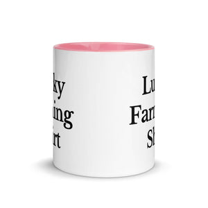 The Tractor Mugs Store LUCKY FARMING SHIRT | Mug with Color Inside Quality Farmers Merch