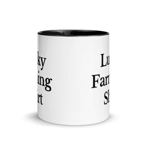 The Tractor Mugs Store LUCKY FARMING SHIRT | Mug with Color Inside Quality Farmers Merch