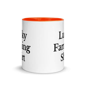 The Tractor Mugs Store LUCKY FARMING SHIRT | Mug with Color Inside Quality Farmers Merch