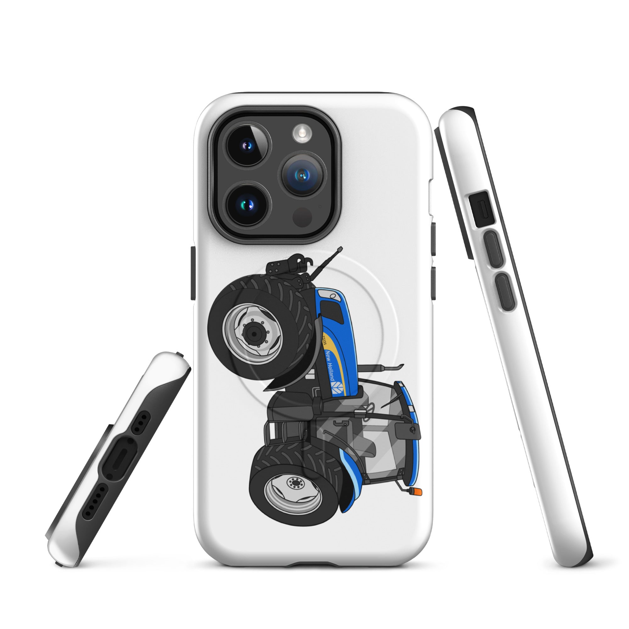 The Tractor Mugs Store MagSafe® Tough Case for iPhone® iPhone 14 Pro New Holland TS 135a | MagSafe® tough case for iPhone® Quality Farmers Merch