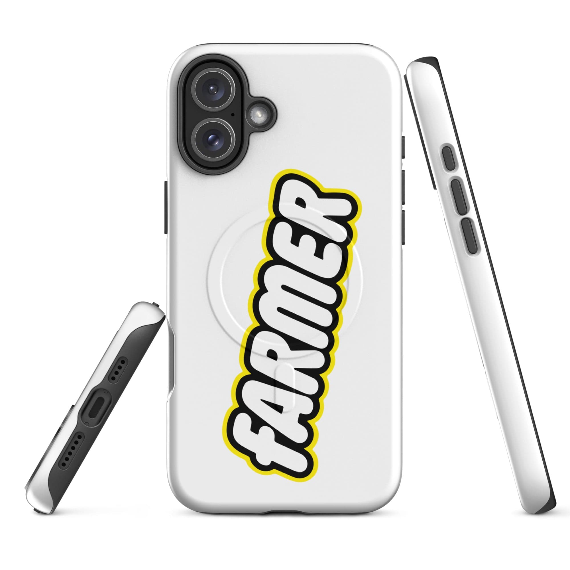 The Tractor Mugs Store MagSafe® Tough Case for iPhone® iPhone 16 Plus LEGO FARMER | MagSafe® tough case for iPhone® Quality Farmers Merch