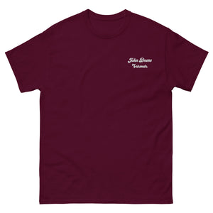 The Tractor Mugs Store Maroon / S John Deere Farmer | Unisex Classic Tee Quality Farmers Merch