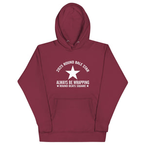 The Tractor Mugs Store Maroon / S Round Baler Star | Unisex Hoodie Quality Farmers Merch