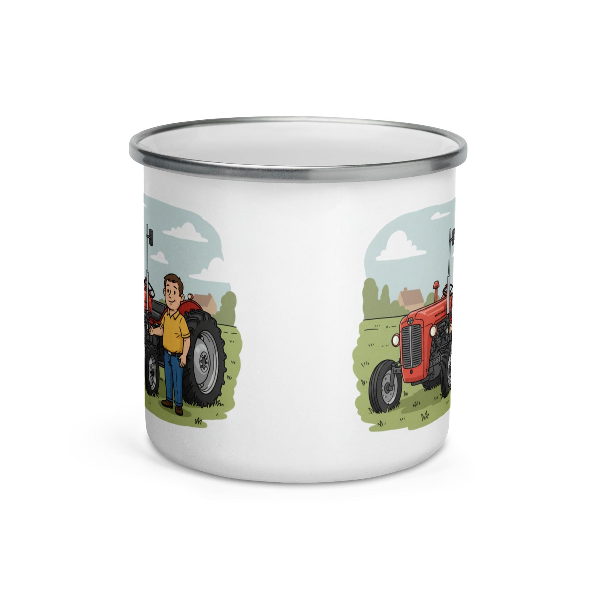 The Tractor Mugs Store Massey 35 Man' Enamel Mug Quality Farmers Merch
