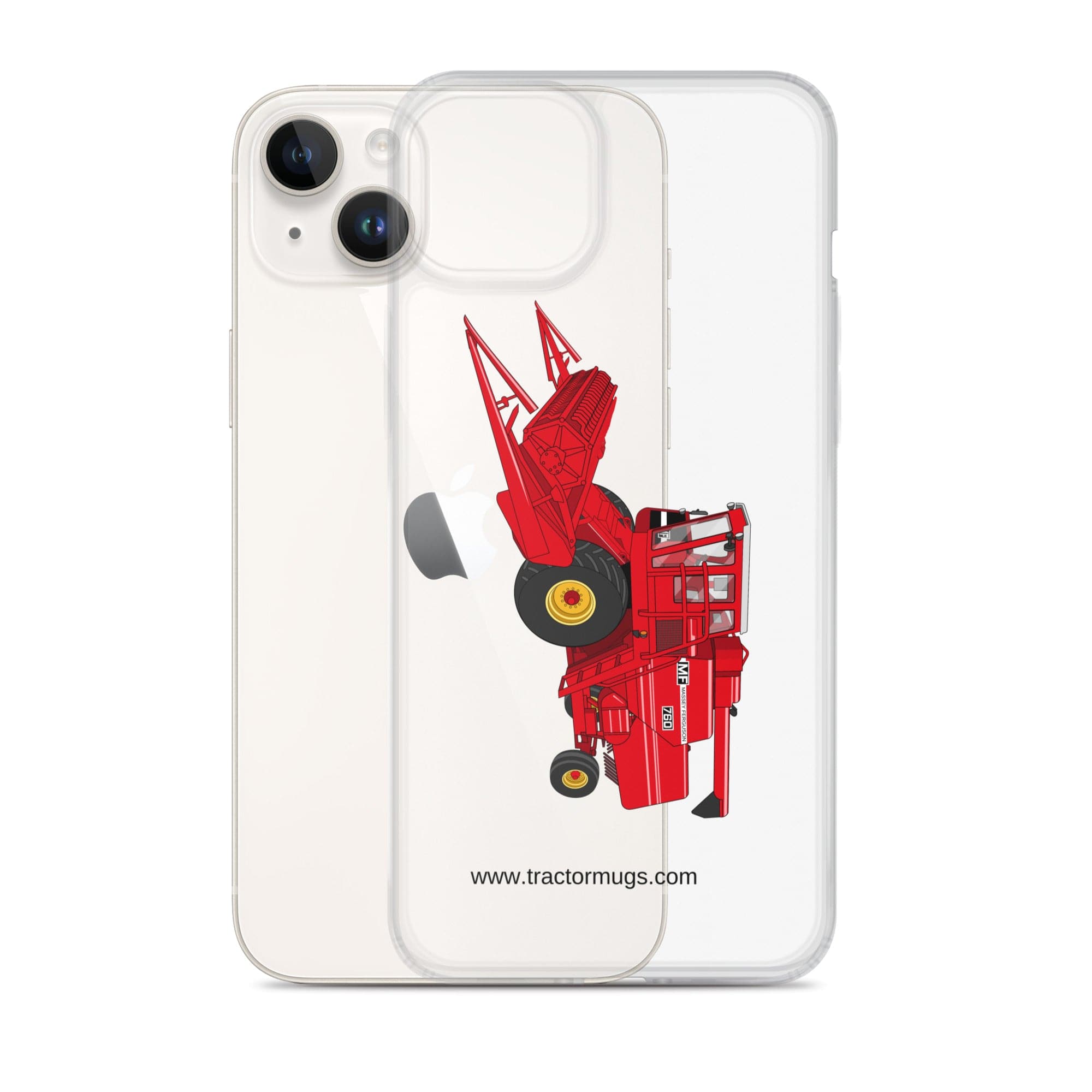 The Tractor Mugs Store Massey 760 Combine Harvester | Clear Case for iPhone® Quality Farmers Merch