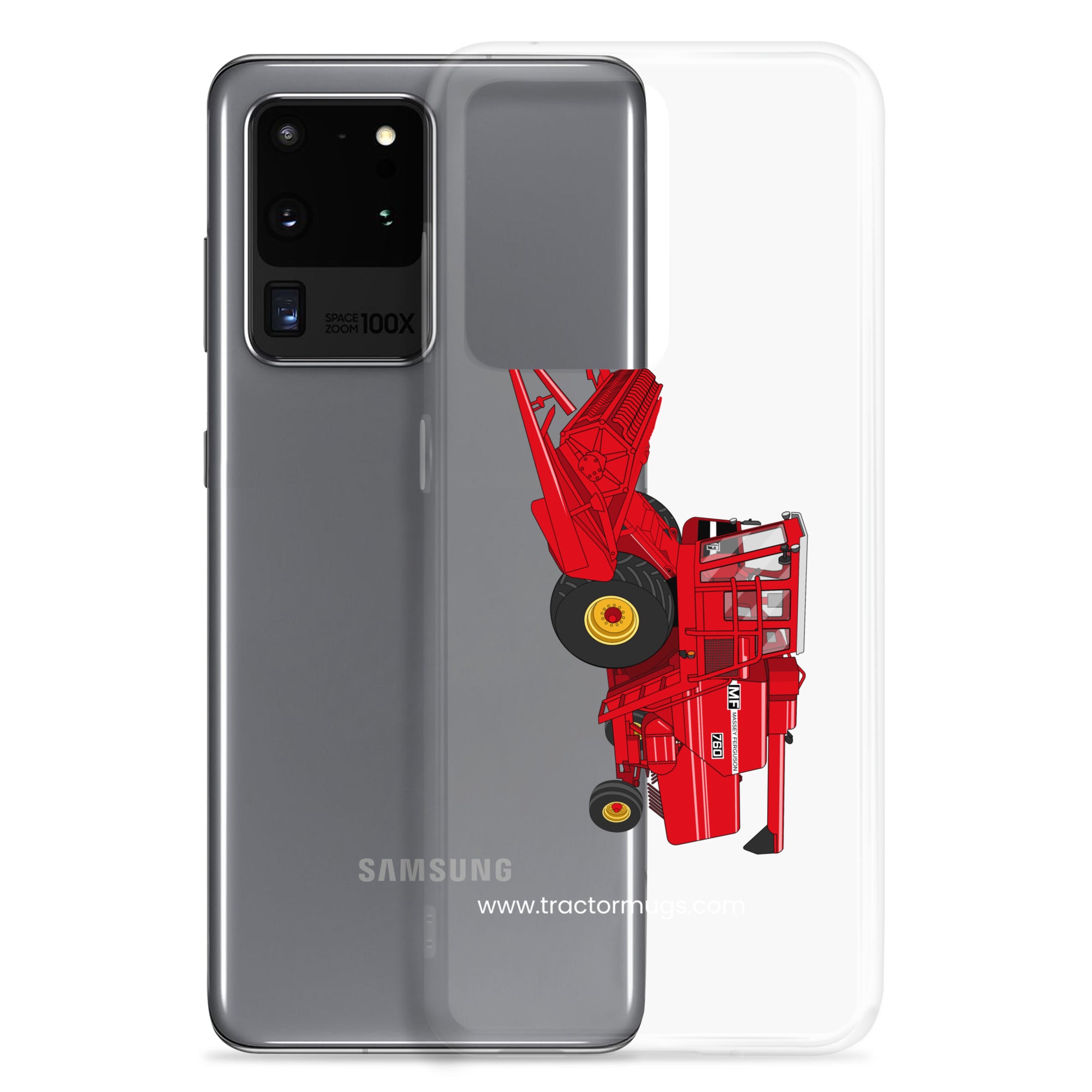 The Tractor Mugs Store Massey 760 Combine Harvester | Clear Case for Samsung® Quality Farmers Merch