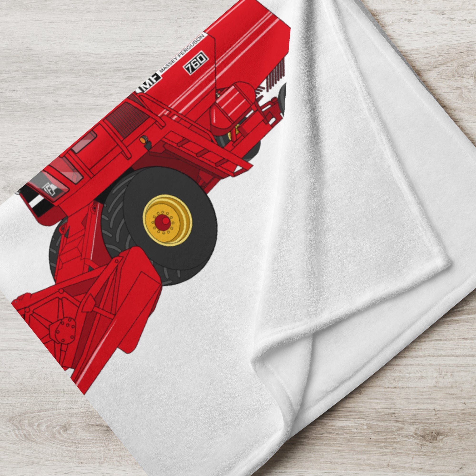 The Tractor Mugs Store Massey 760 Combine Harvester | Throw Blanket Quality Farmers Merch