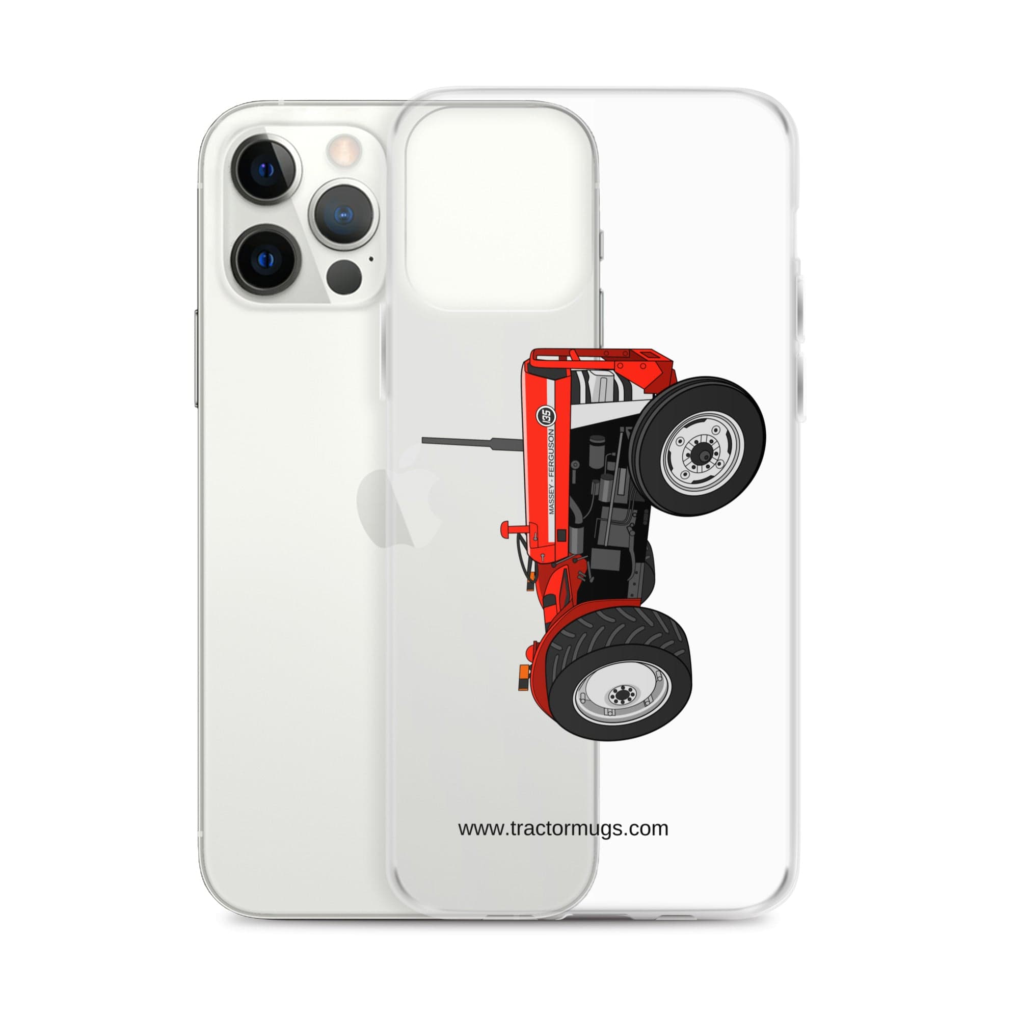 The Tractor Mugs Store Massey Ferguson 135 with cab  |  Clear Case for iPhone® Quality Farmers Merch