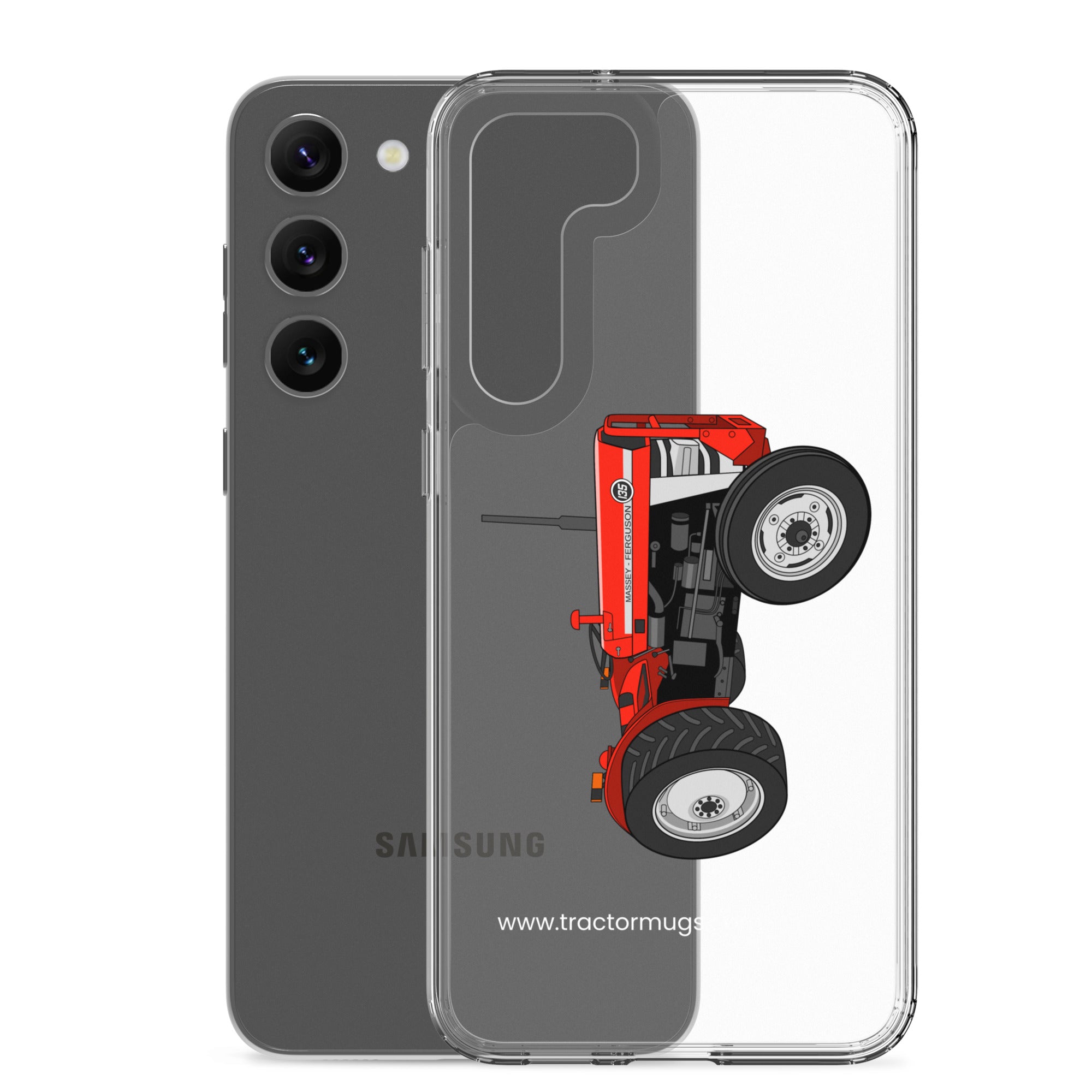 The Tractor Mugs Store Massey Ferguson 135 with cab  | Clear Case for Samsung® Quality Farmers Merch