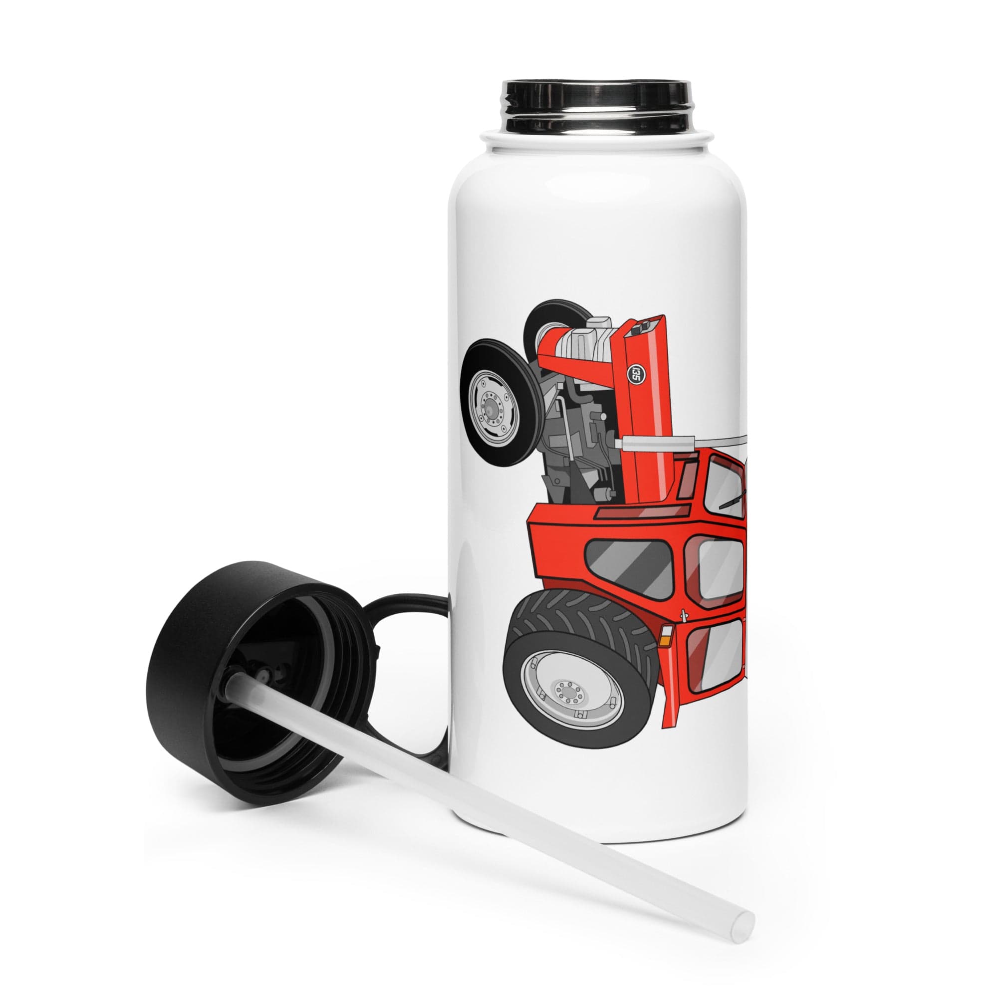 The Tractor Mugs Store Massey Ferguson 135 with cab  | Stainless Steel Water Bottle Quality Farmers Merch