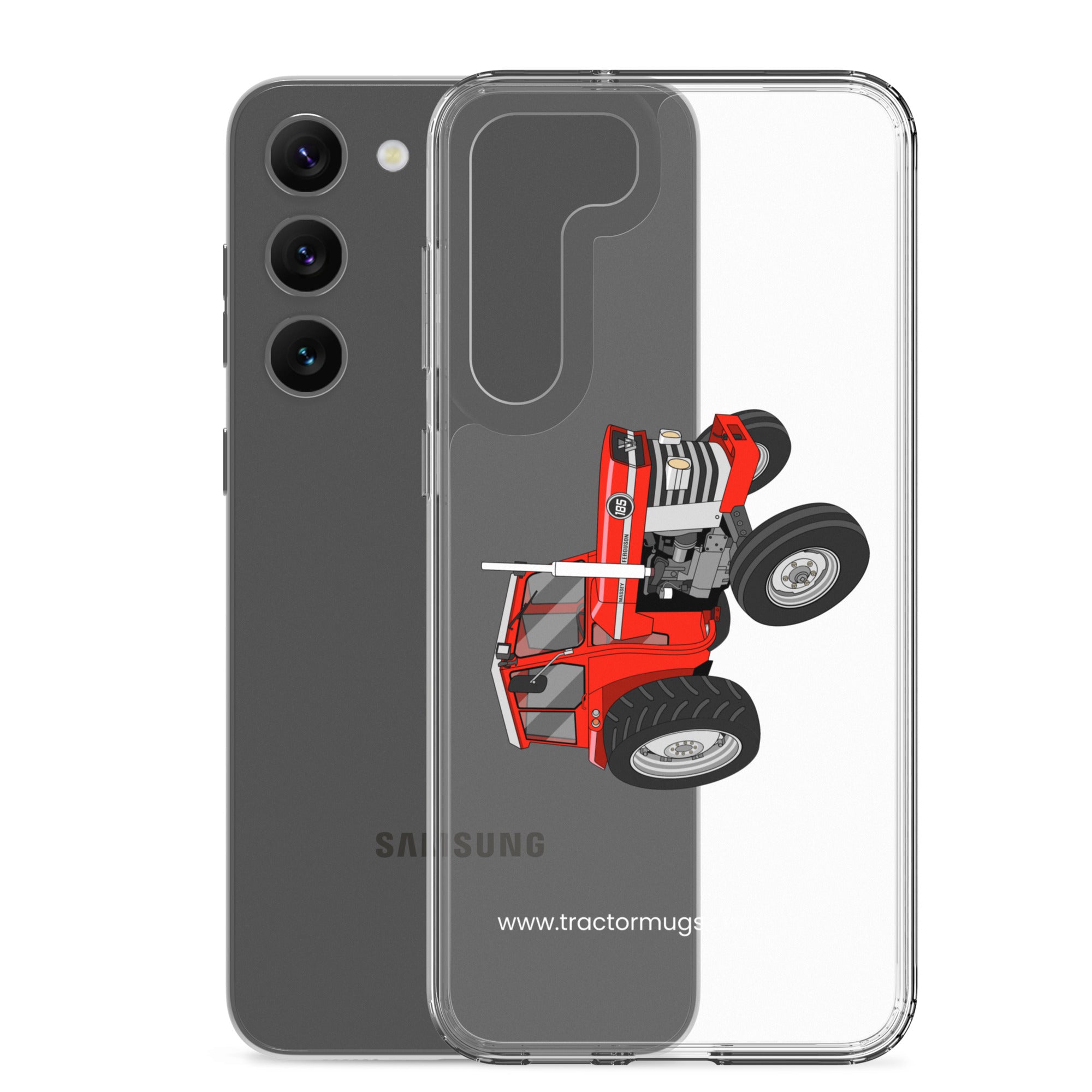 The Tractor Mugs Store Massey Ferguson 185  |  Clear Case for Samsung® Quality Farmers Merch