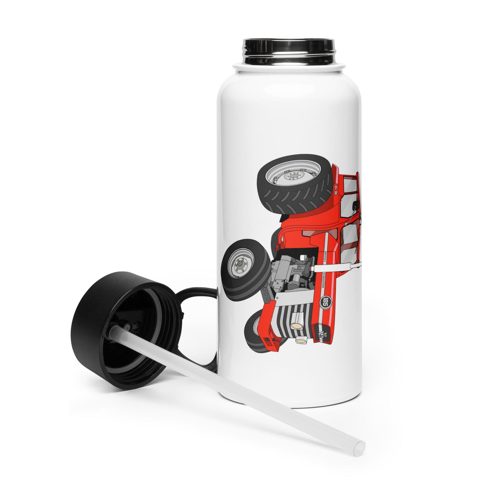 The Tractor Mugs Store Massey Ferguson 185  | Stainless Steel Water Bottle Quality Farmers Merch