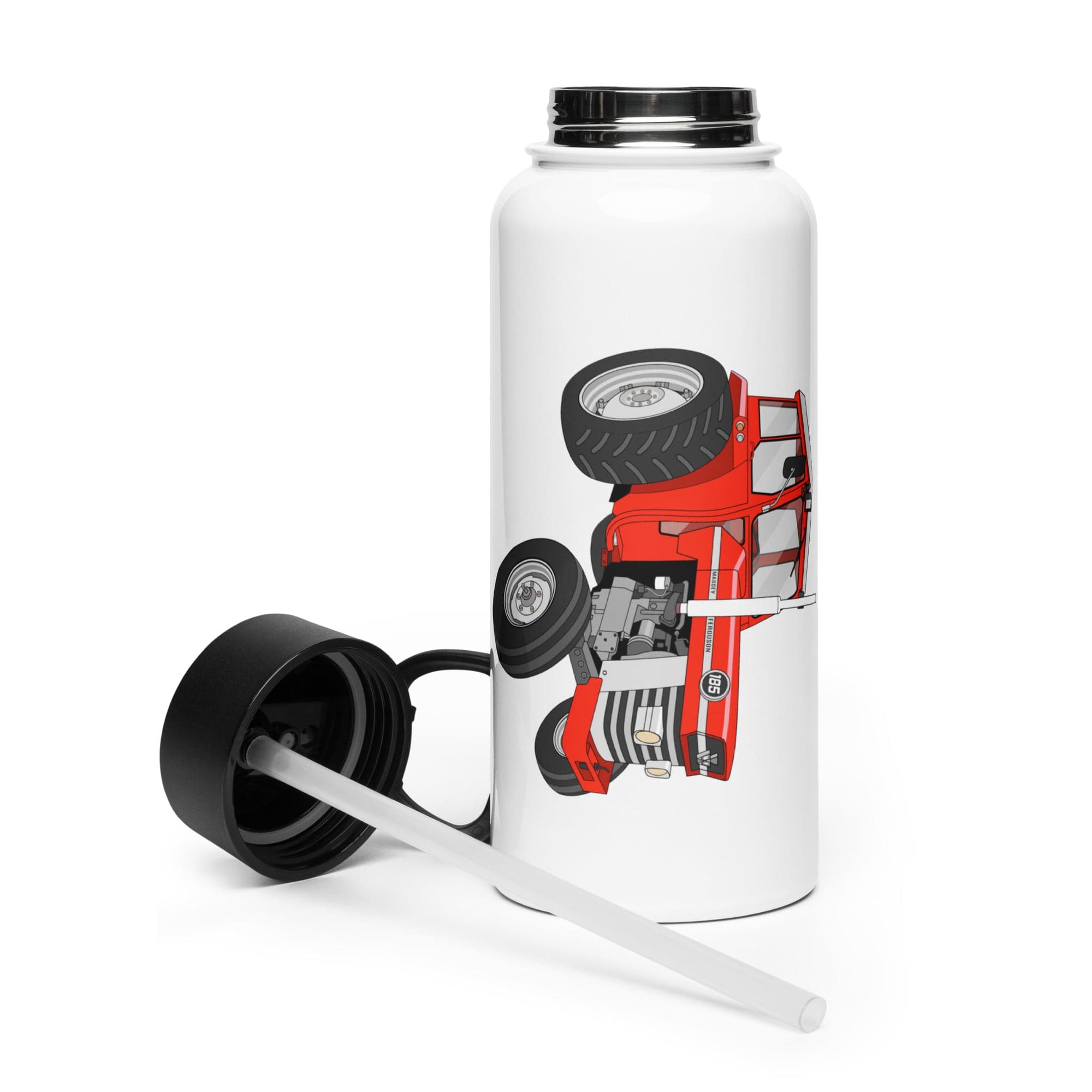 The Tractor Mugs Store Massey Ferguson 185  | Stainless Steel Water Bottle Quality Farmers Merch
