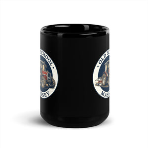 The Tractor Mugs Store Massey Ferguson 3075 OLD SCHOOL MASSEY Engraving | Black Mug Quality Farmers Merch