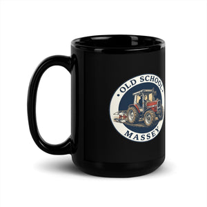 The Tractor Mugs Store Massey Ferguson 3075 OLD SCHOOL MASSEY Engraving | Black Mug Quality Farmers Merch