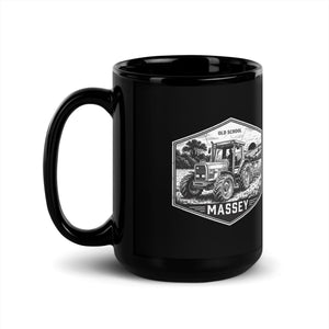 The Tractor Mugs Store Massey Ferguson 3075 OLD SCHOOL MASSEY Moose | Black Mug Quality Farmers Merch