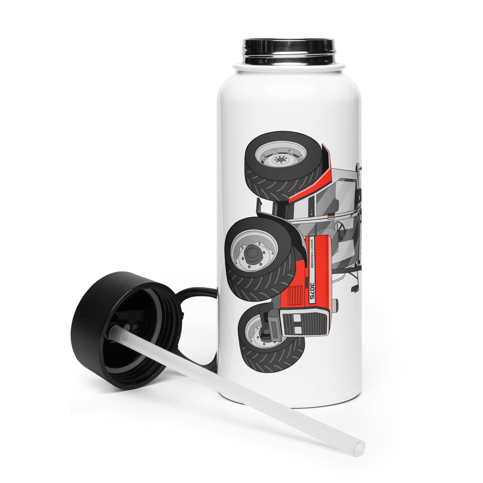 The Tractor Mugs Store Massey Ferguson 3075  | Stainless Steel Water Bottle Quality Farmers Merch