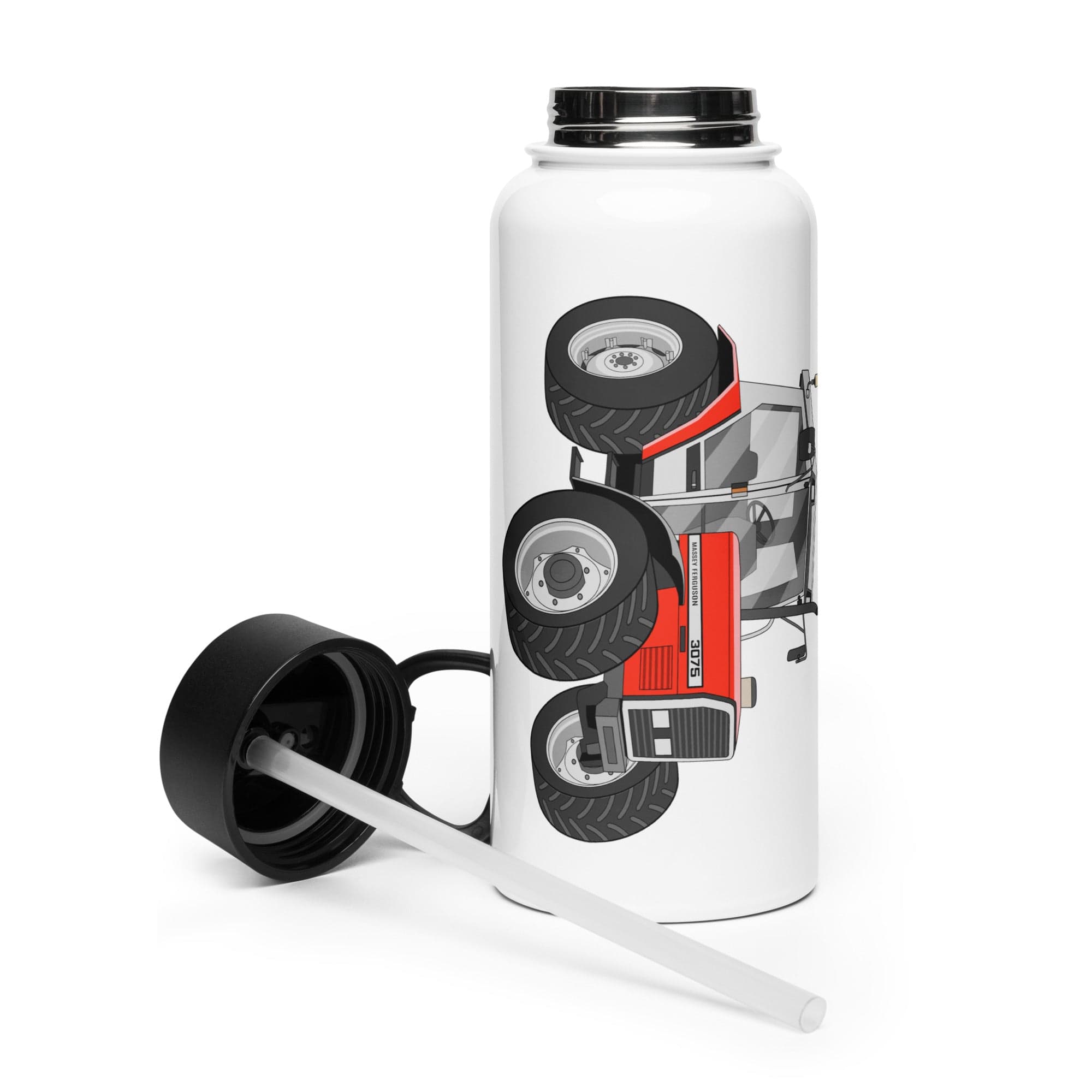 The Tractor Mugs Store Massey Ferguson 3075  | Stainless Steel Water Bottle Quality Farmers Merch