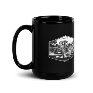The Tractor Mugs Store Massey Ferguson 3075 TRAFFIC WHAT TRAFFIC? Moose | Black Mug Quality Farmers Merch