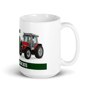 The Tractor Mugs Store Massey Ferguson 3075 | White Glossy Mug Quality Farmers Merch