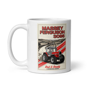 The Tractor Mugs Store Massey Ferguson 3095 | White Glossy Mug Quality Farmers Merch