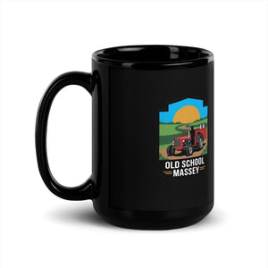 The Tractor Mugs Store Massey Ferguson 35X OLD SCHOOL MASSEY Bright | Black Mug Quality Farmers Merch